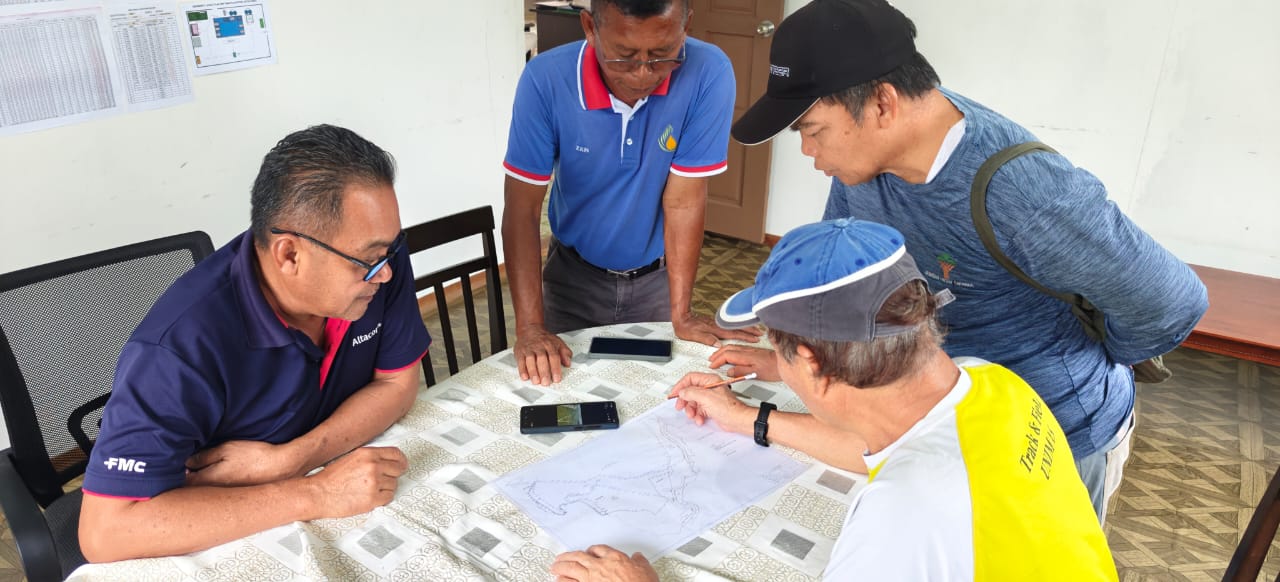 Project team reviewing a site map together